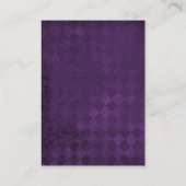 Lila Rustikale Hochzeit des Hirschwinterwaldes Begleitkarte (Rückseite)