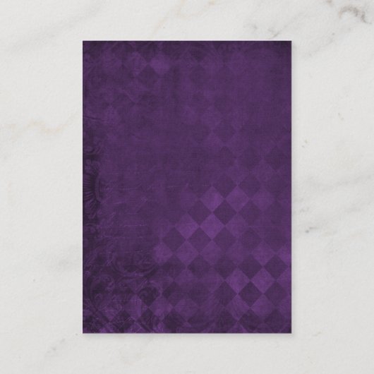 Lila Rustikale Hochzeit des Hirschwinterwaldes Begleitkarte (Rückseite)