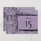 Lila Rustikale Hochzeit Postkarte (Vorne/Hinten)