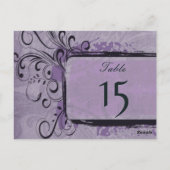 Lila Rustikale Hochzeit Postkarte (Rückseite)