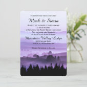 Lila Rustikale Hochzeitseinladung Einladung (Stehend Vorderseite)