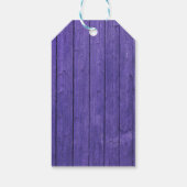 Lila rustikale Holz String Lights Boho Mason Jar Geschenkanhänger (Rückseite)