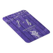 Lila rustikale Holz String Lights Boho Mason Jar Magnet (Rechte Seite)