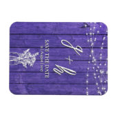 Lila rustikale Holz String Lights Boho Mason Jar Magnet (Horizontal)