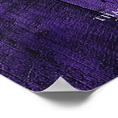 Lila Rustikale Holzhütte Begrüßungszeichen Poster (Ecke)