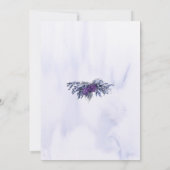 Lila Rustikale Pinienwaldhochzeit Save The Date (Rückseite)