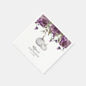 Lila rustikale Pumpkin Fall Baby Dusche Serviette (Ecke)