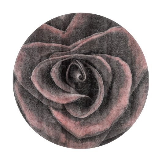 Lila rustikale Rose Schneidebrett (Vorderseite)