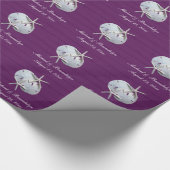 Lila rustikale SandDollar-Geschenkwrake Geschenkpapier (Ecke)