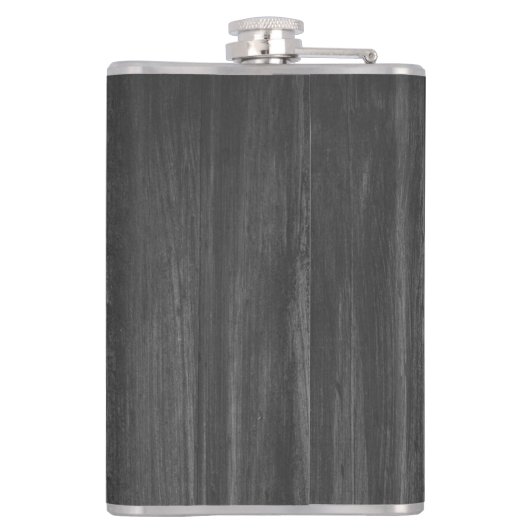 Lila Rustikale Schmetterlingsflasche Personalisier Flachmann (Rückseite)