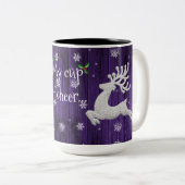 Lila rustikale Weihnachtsmann-Kaffeezubereitung Ta Zweifarbige Tasse (VorderseiteRechts)