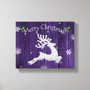 Lila Rustikale Weihnachtsmeisterschaft Canvas Prin Leinwanddruck