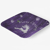 Lila Rustikale Weihnachtswaschmaschine Pappteller (Gewinkelt)