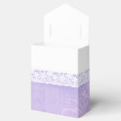 Lila rustikale weiße Spitze danke Geschenkboxen Geschenkschachtel (Geöffnet)
