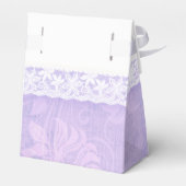 Lila rustikale weiße Spitze danke Geschenkboxen Geschenkschachtel (Rückseite)