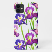 Lila Rustikale Wiese Iris Blume Aquarell Case-Mate iPhone Hülle (Rückseite)