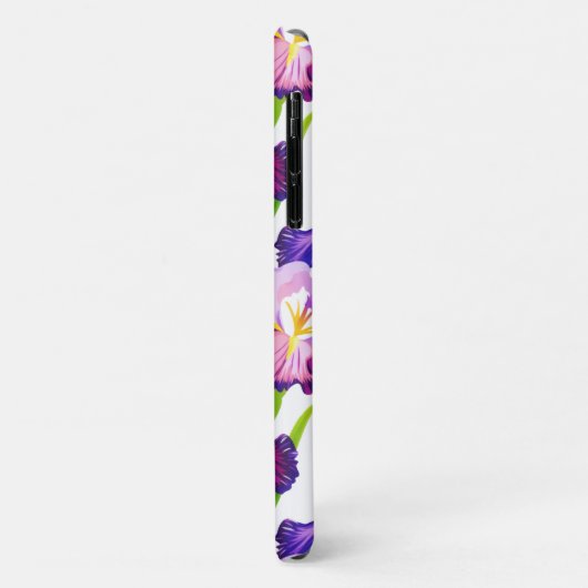 Lila Rustikale Wiese Iris Blume Aquarell Case-Mate iPhone Hülle (Hinten/Links)