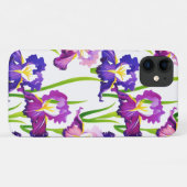 Lila Rustikale Wiese Iris Blume Aquarell Case-Mate iPhone Hülle (Rückseite (Horizontal))