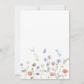 Lila Rustikale Wildblumen Babydusche Einladung (Rückseite)