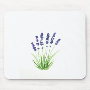 Lila rustikaler Blumengarten Aquarelllavendel Mousepad