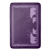 Lila rustikaler Swirbel mit Schaumstoffmatte Badematte (Vorderseite Vertikal)