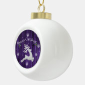 Lila Rustikaler Weihnachtsmann Gerahmte Ornamente (Rechts)