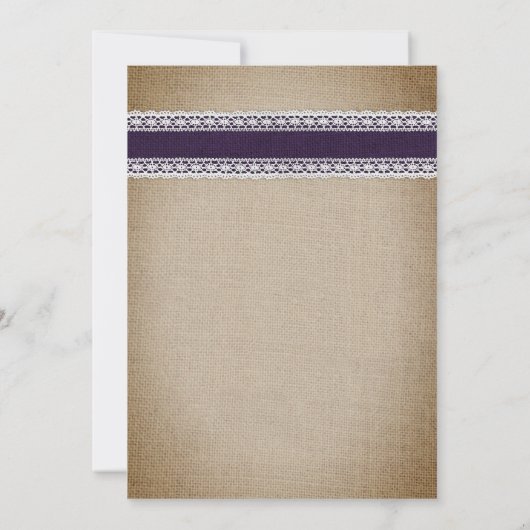 Lila rustikales Brautparty Einladung (Rückseite)