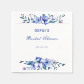 lila rustikales Brautparty Serviette (Vorderseite)