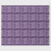 Lila rustikales Holzerpapier Geschenkpapier (Flach)