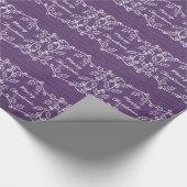Lila rustikales Holzerpapier Geschenkpapier (Ecke)