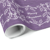 Lila rustikales Holzerpapier Geschenkpapier (Rolleneckpunkt)