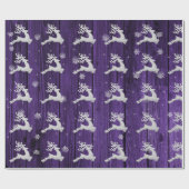 Lila Rustikales Weihnachtswackelpapier Geschenkpapier (Flach)