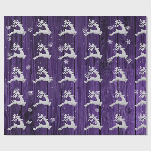 Lila Rustikales Weihnachtswackelpapier Geschenkpapier (Flach)