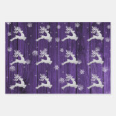 Lila Rustikales Weihnachtswackelpapier Geschenkpapier Set (Vorderseite 2)