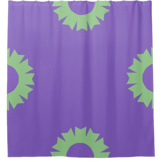 Lila Sage Geo Duschvorhang (Vorderseite)