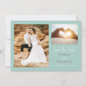 Lila-Sage-Green-QR-Code Save the Date Einladung (Vorderseite)