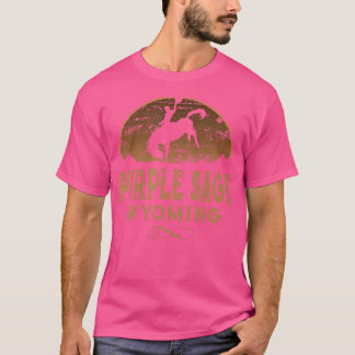 Lila Sage Wyoming Wy Rodeo Cowboy T-Shirt