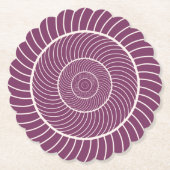Lila Sahne-Schnecke Fibonacci-Sequenz Untersetzer (Vorderseite)