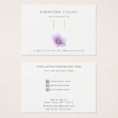 Lila Sakura Blossom Hairclip Barrette Display (Vorne & Hinten)