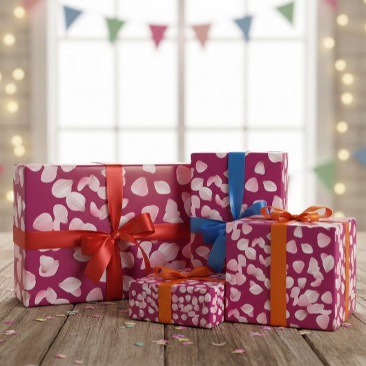 Lila Sakura Rosa Blütenblätter Geschenkpapier