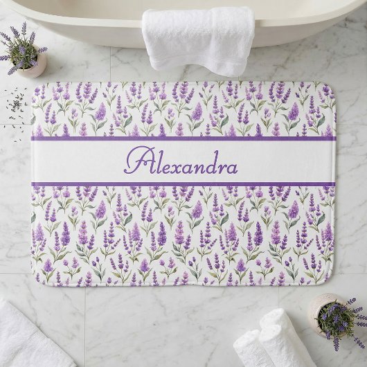 Lila Salbei Grün Lavendel Benutzername Badematte