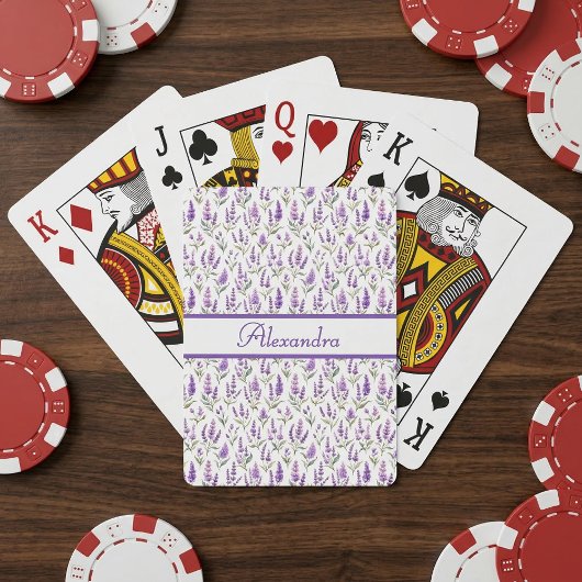 Lila Salbei Grün Lavendel Benutzername Spielkarten