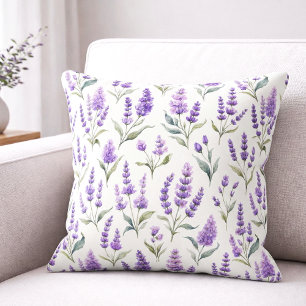 Lila Salbei Grün Lavendel Blumen Kissen