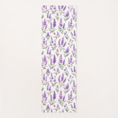 Lila Salbei Grün Lavendel Blumen Yogamatte (Vorderseite)