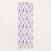 Lila Salbei Grün Lavendel Blumen Yogamatte (Rückseite)