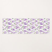 Lila Salbei Grün Lavendel Blumen Yogamatte (Vorderseite (Horizontal))