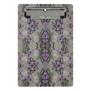 Lila Salz Heliotrop Wildblumen Muster Mini Cli Klemmbrett