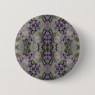 Lila-Salz-Heliotrop-Wildblumenmuster Button