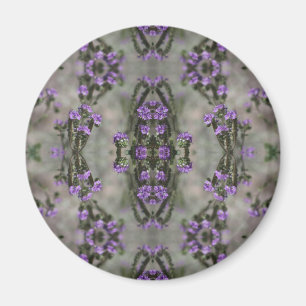 Lila-Salz-Heliotrop-Wildblumenmuster Magnet