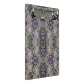 Lila Salz Heliotrope Wildblume Muster Mini Cli Klemmbrett (Schrägansicht)